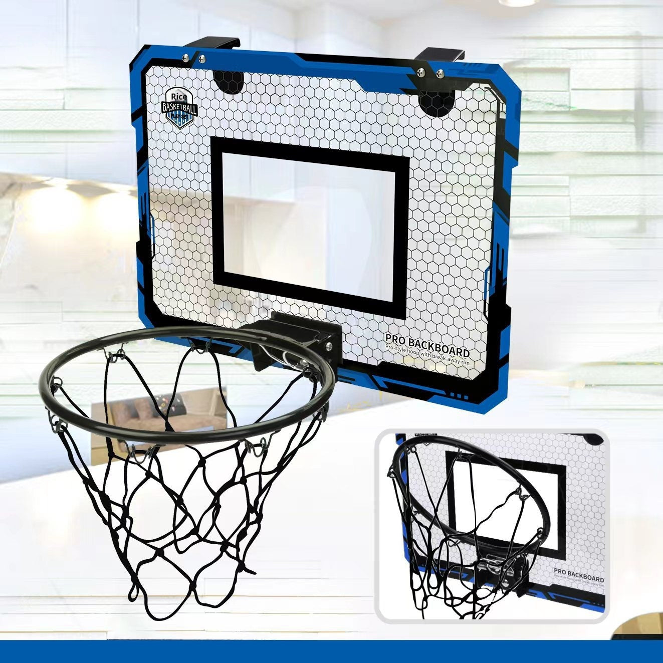 Light Dunk Scoring Folding Basketball Frame Punch-free Suction Cup Iron Hook Dual-use