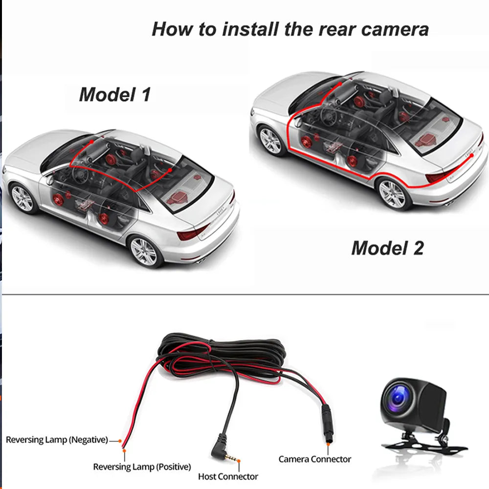 4CH Hidden Dash Cam WiFi APP Car DVR 360° Parking Monitor Night Vision WDR Loop Recording G-Sensor Motion Detection Blackbox