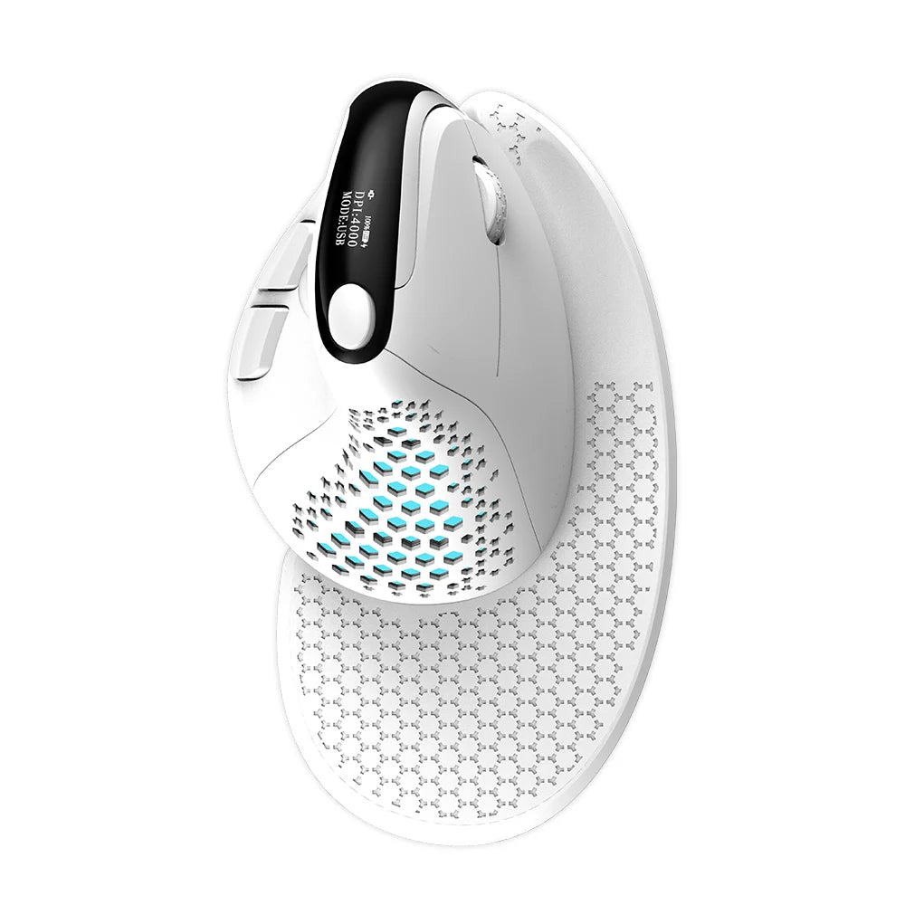 Delux M618XSD Wireless Mouse OLED Screen Designer Tri Mode Seeker Ergonomic Mouse 1000mAh Removable Back Cover Pc Gamer Office