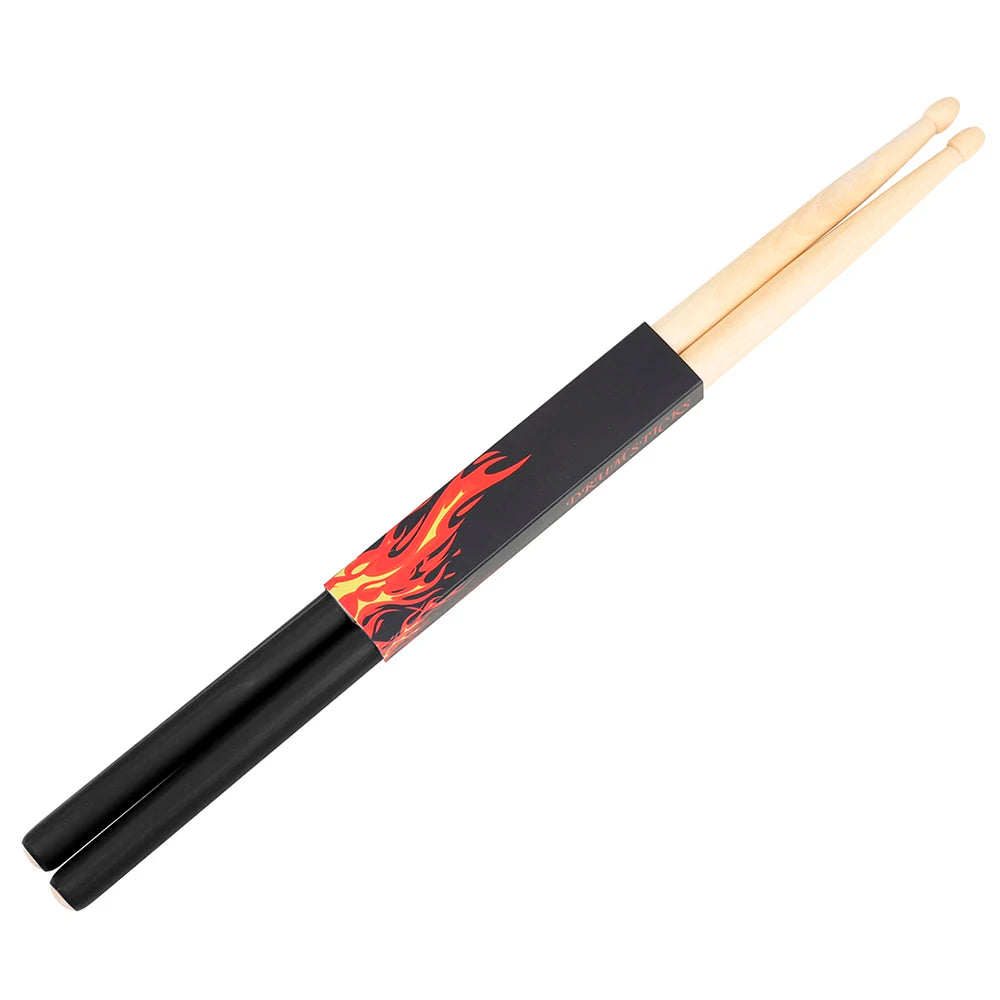 5A 7A Drum Sticks Professional Maple Drumsticks Non-slip Rubber Grip Colorful Drumsticks Percussion Instrument Accessories