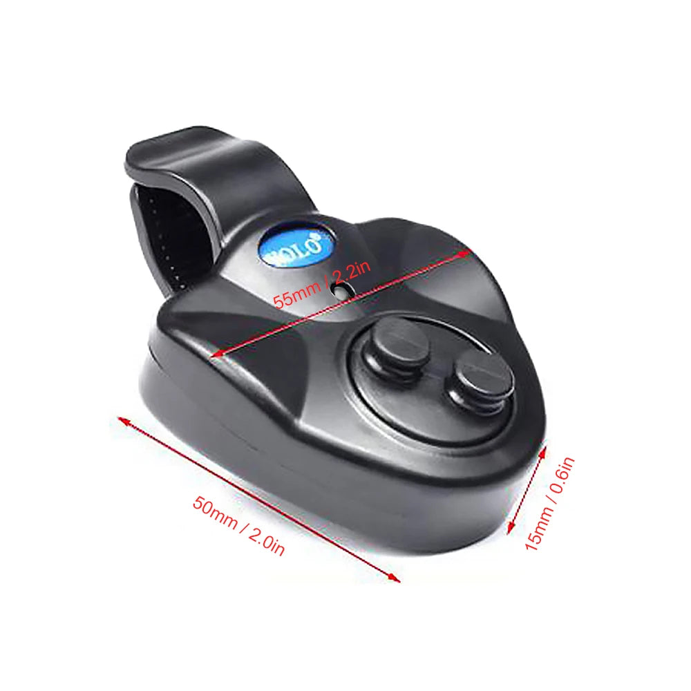 FLYSAND Fishing Fish Bite Alarm Electronic Buzzer on Fishing Rod with Loud Siren Daytime Night Indicator With Battery