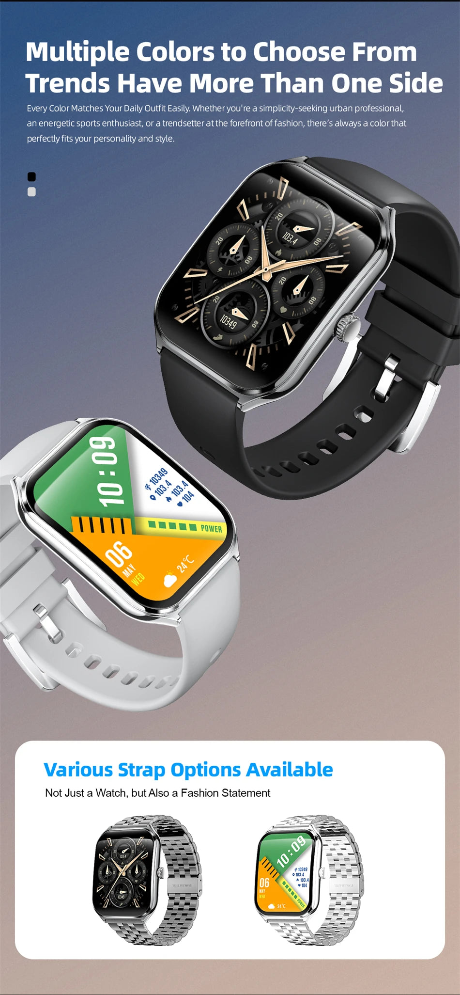 2025 New Ultra Thin Smart Watch Men 1.96"AMOLED 368*448 HD Display Always Show Time Health Monitor Waterproof BT Call Smartwatch
