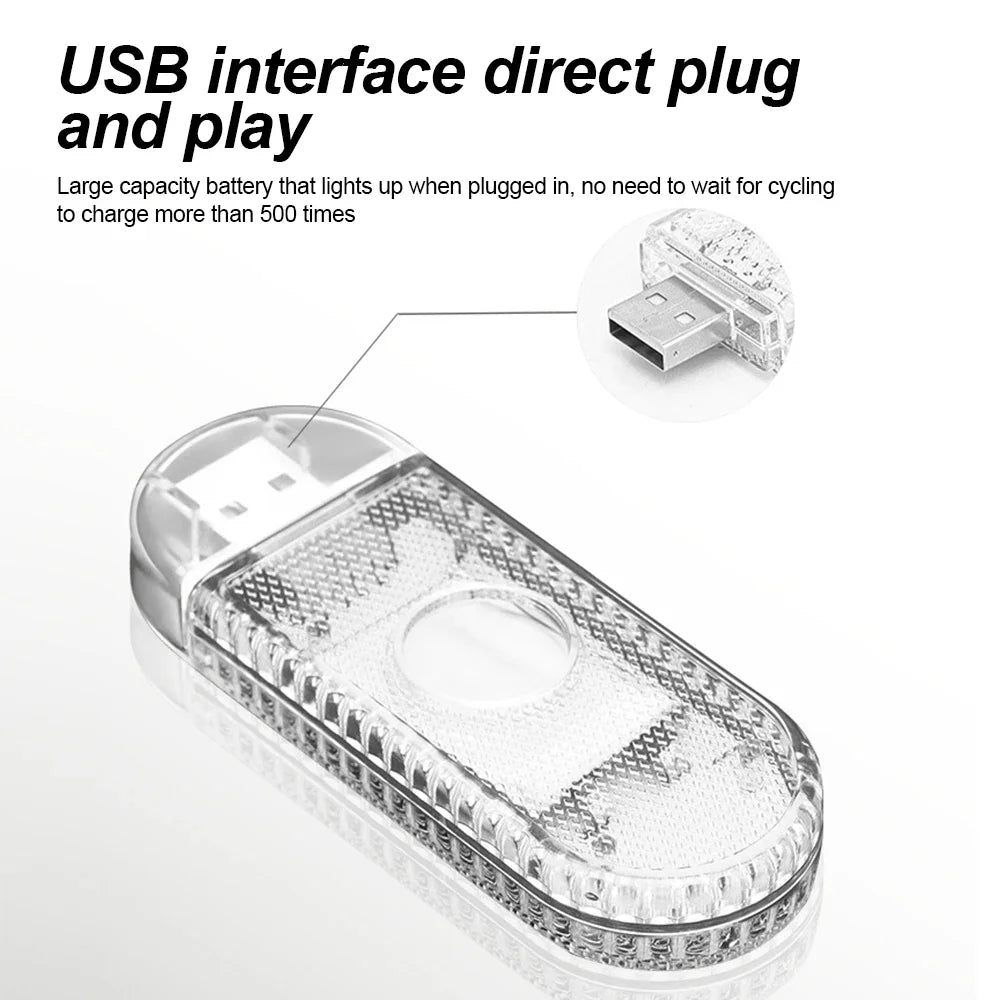 Mini LED Car Touch Light USB Charging Portable Auto Roof Ceiling Reading Night Lamp Wireless Car Decoration Light 