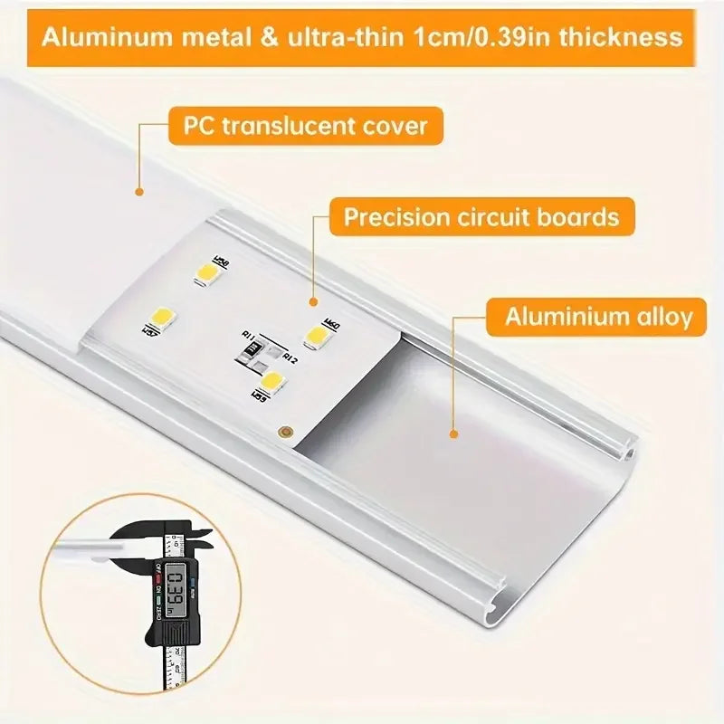 1PC 40CM LED motion sensor cabinet lighting rechargeable kitchen counter lighting, wireless magnetic night lights in the hallway