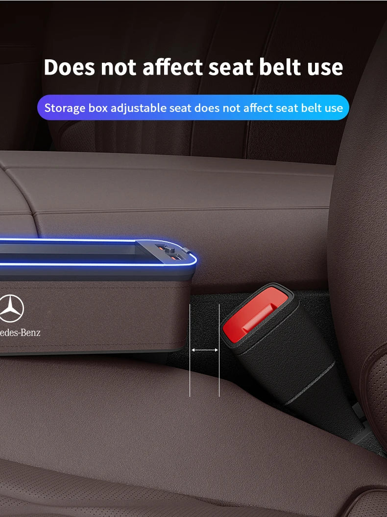 For Mercedes-Benz A B C E S V R Class AMG GLB GLC GLE SLC SLK SL ML Vito Viano Sprinter Pilot Car Seat Storage Case Seat Gap Box