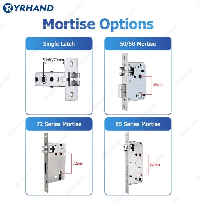 YRHAND H01 Tuya wifi App Unlock fechadura Biometric eletronica digital Waterpoof Fingerprint IC card Smart Door Lock for Home