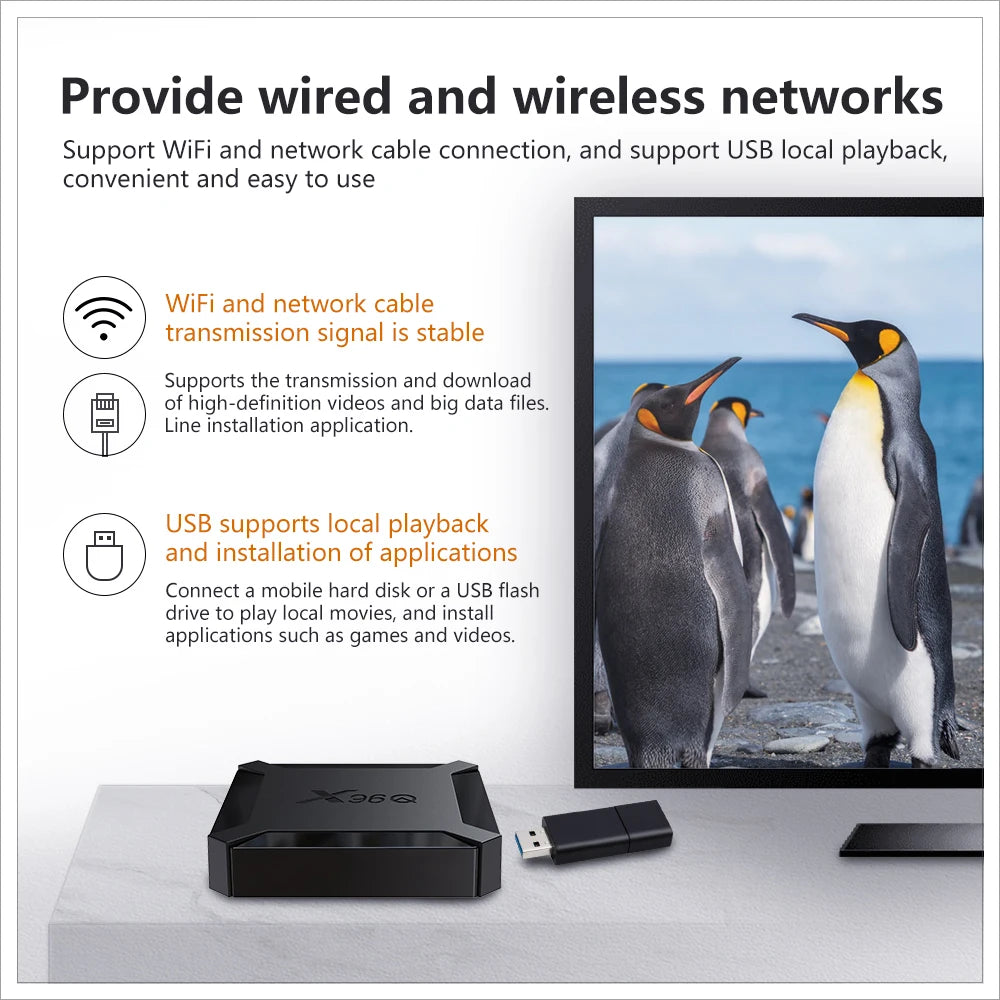 X96Q 2GB 16GB Android 10.0 TV Box Allwinner H313 Quad Core 4K 2.4G Wifi Google Player Youtube X96 1GB 8GB Set Top Box