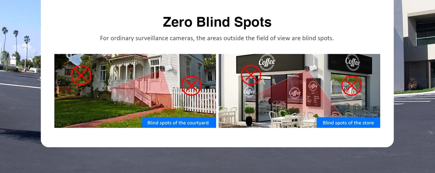 ANSVICAM 6K 12MP Triple Screen Triple Lens Outdoor WiFi PTZ 360° IP66 Yoosee CCTV Surveillance Camera for Complete Security