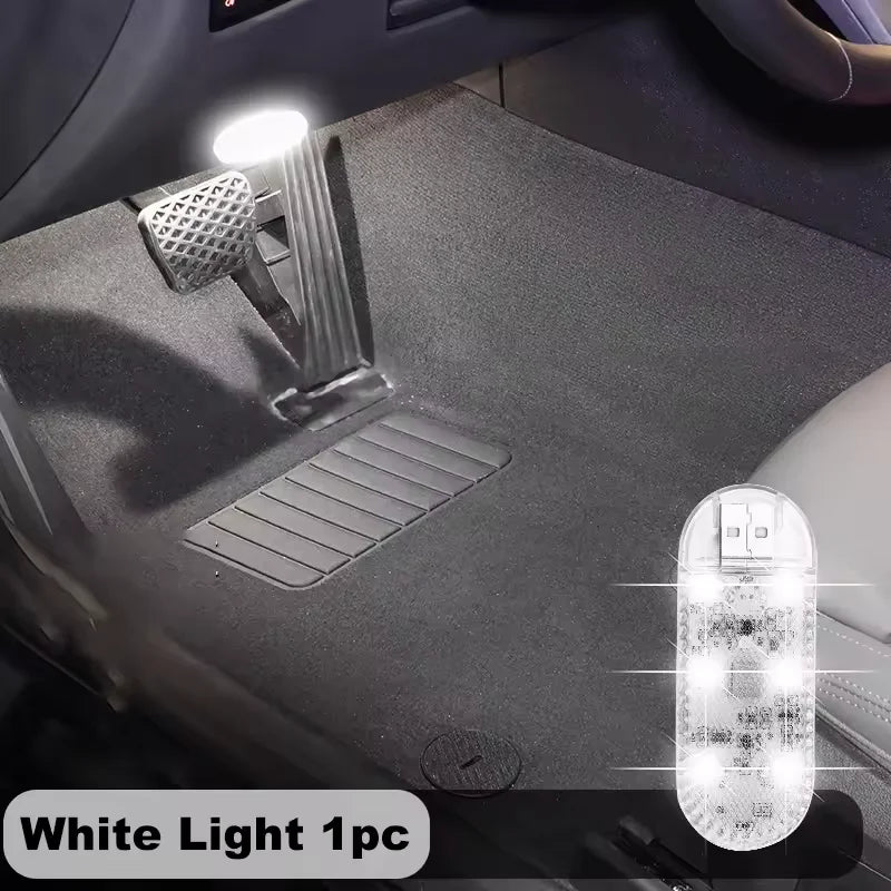 Mini LED Car Touch Light USB Charging Portable Auto Roof Ceiling Reading Night Lamp Wireless Car Decoration Light 