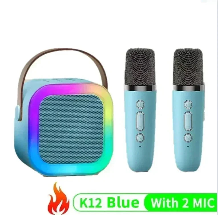 Altavoz K12 con micrófono, dispositivo con Bluetooth integrado, al aire libre transmisión en vivo, karaoke en casa, gran oferta