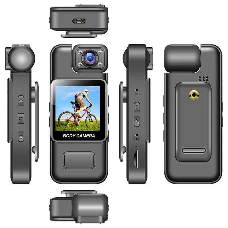 4K HD WiFi Mini Camera Portable Digital Video Recorder Color Screen Wearable Camera Night Vision Police Cam Small Bike Camcorder
