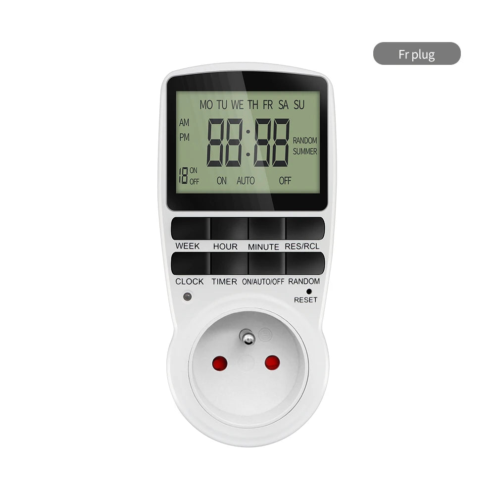 Digital Timer Switch EU Programmable Electronic Timing Socket US UK FR AU Plug Outlet Kitchen Appliance Time Control Day/Hour