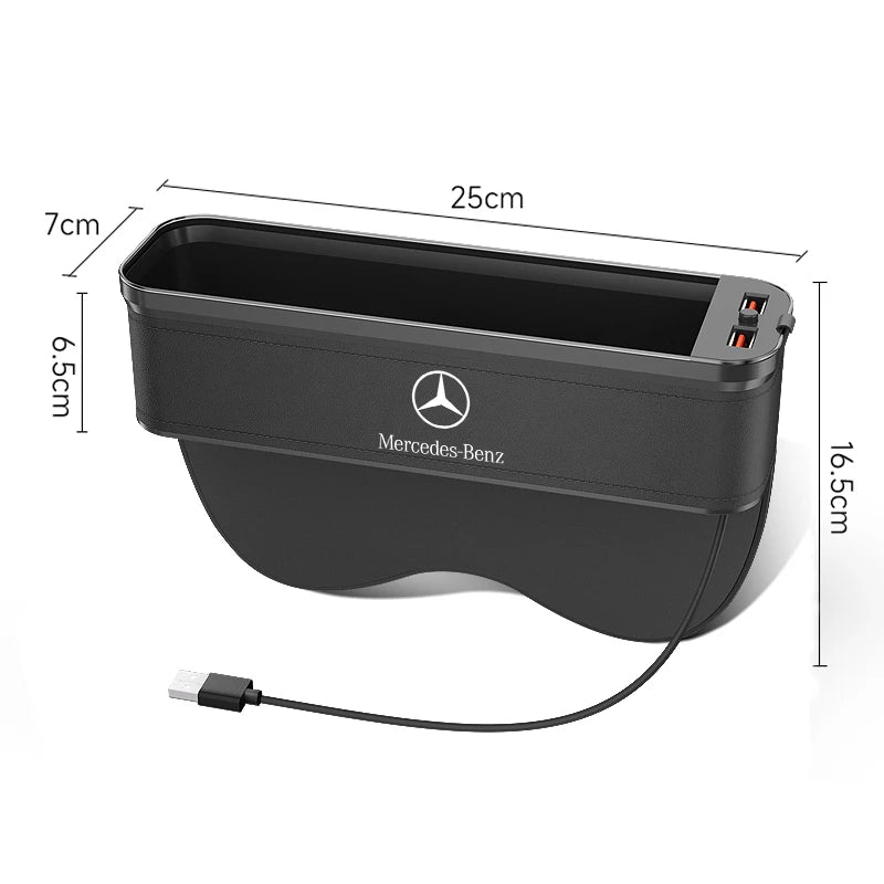 For Mercedes-Benz A B C E S V R Class AMG GLB GLC GLE SLC SLK SL ML Vito Viano Sprinter Pilot Car Seat Storage Case Seat Gap Box