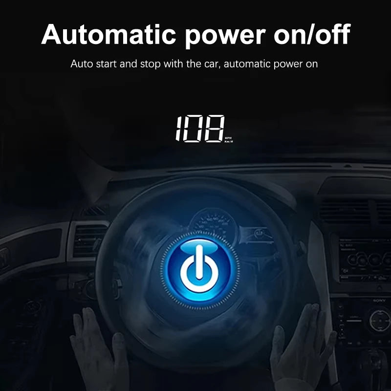 Xiaomi In-vehicle Speedometer HUD Head Up Display Digital Speed Mete GPS Compass Multifunctional Car Windshield Projector NEW