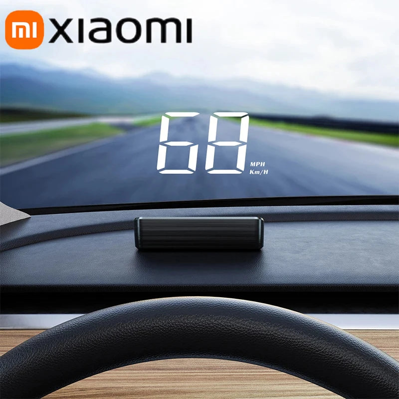 Xiaomi In-vehicle Speedometer HUD Head Up Display Digital Speed Mete GPS Compass Multifunctional Car Windshield Projector NEW