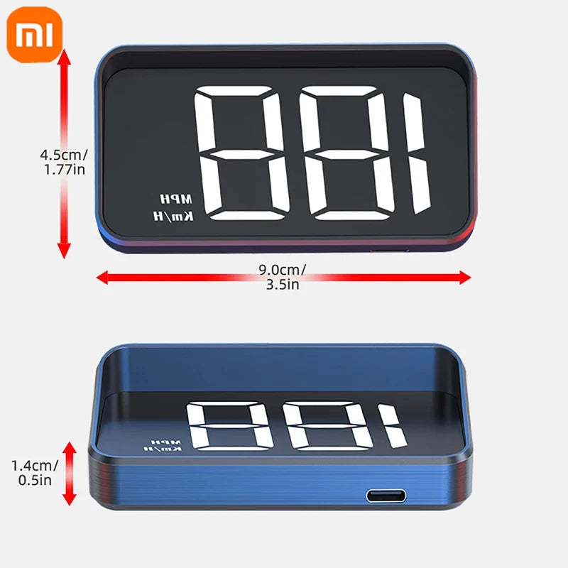 Xiaomi In-vehicle Speedometer HUD Head Up Display Digital Speed Mete GPS Compass Multifunctional Car Windshield Projector NEW
