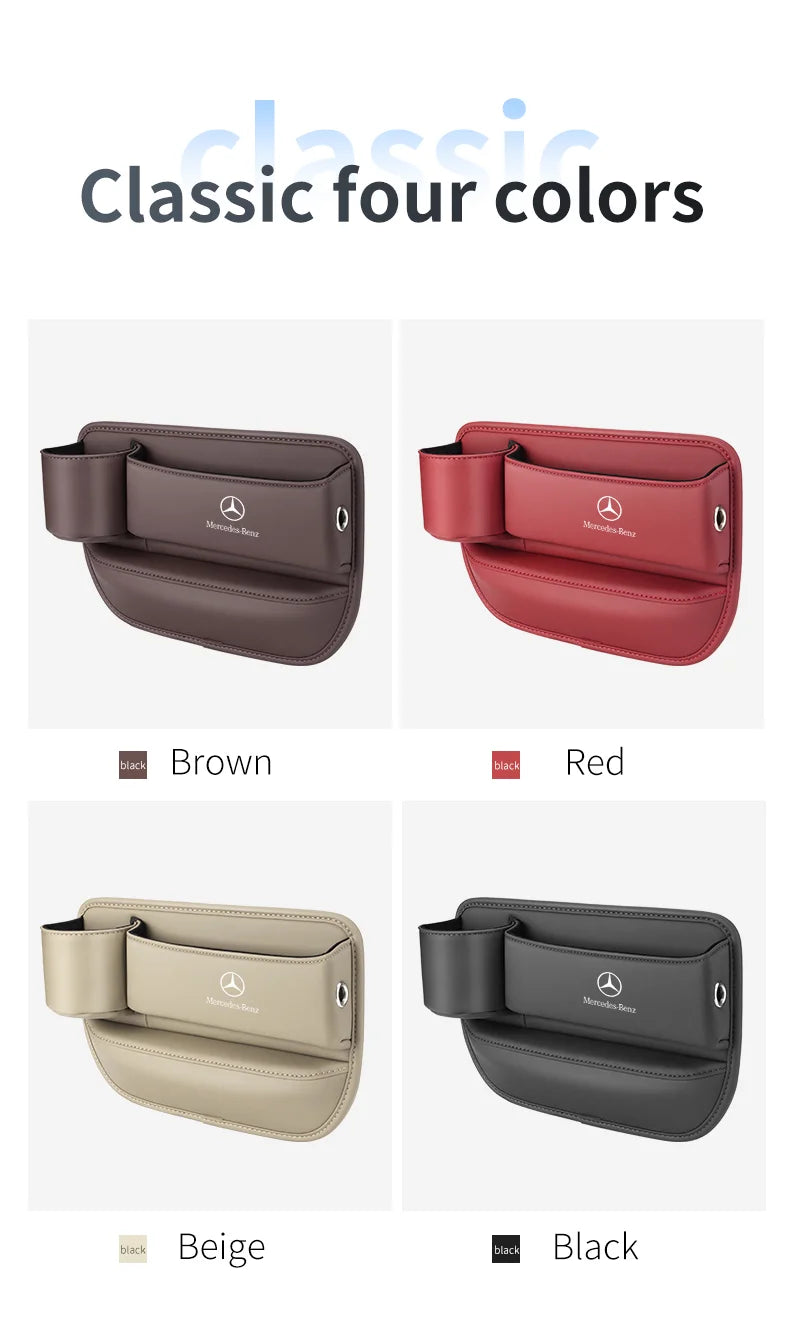 For Mercedes-Benz A B C E S V R-Class A45 C43 CLA GLA GLB GLC SLK SL Car Seat Gap Multifunction Storage Box Seat Gap Cup Holder
