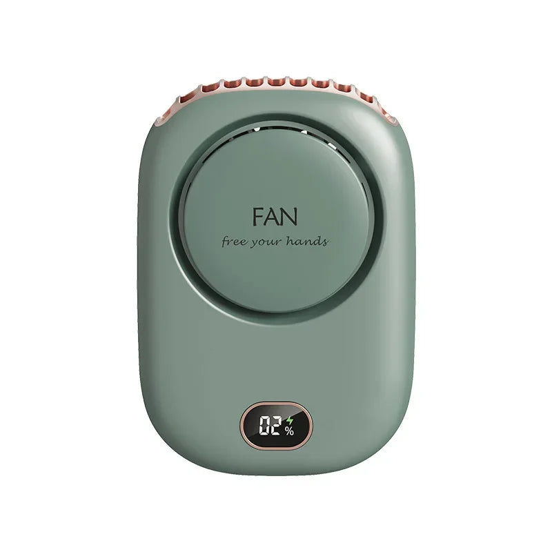 New Portable Mini Fan Hanging Handheld Fan Rechargeable Bladeless Turbo Ultra Quiet Student Hand Held Fan Outdoor Sports Travel