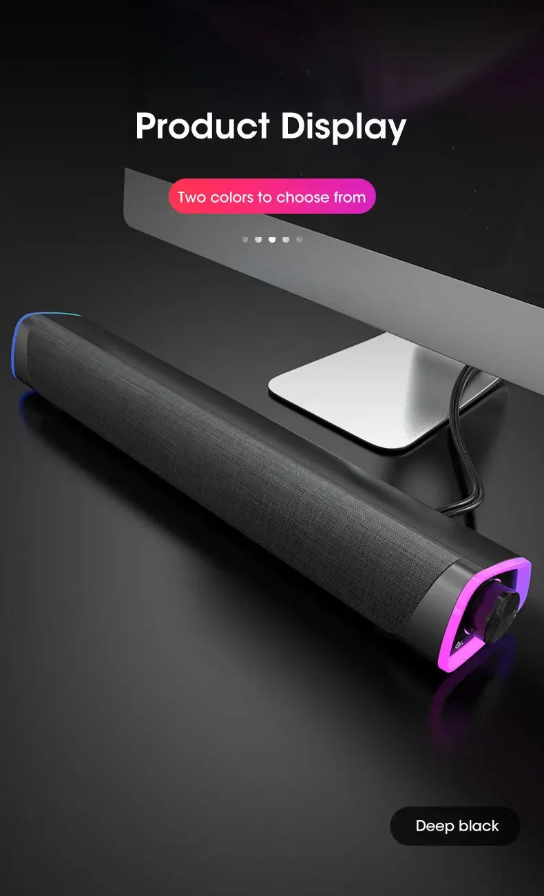 Computer Speaker Bar Stereo Sound Subwoofer Bluetooth Speaker For Macbook Laptop Notebook PC Music Player Wired Loudspeaker