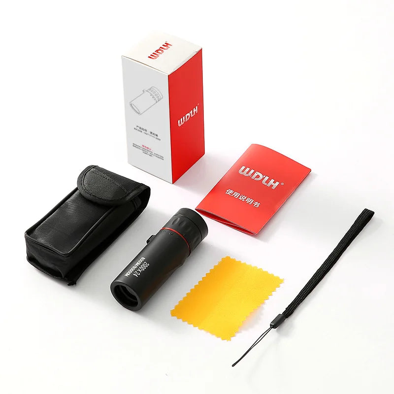 2000x24 HD Monocular Telescope Outdoor Mini Portable Zoom Telescope Phone Telescope Travel Hiking Camping Birdwatching Telescope