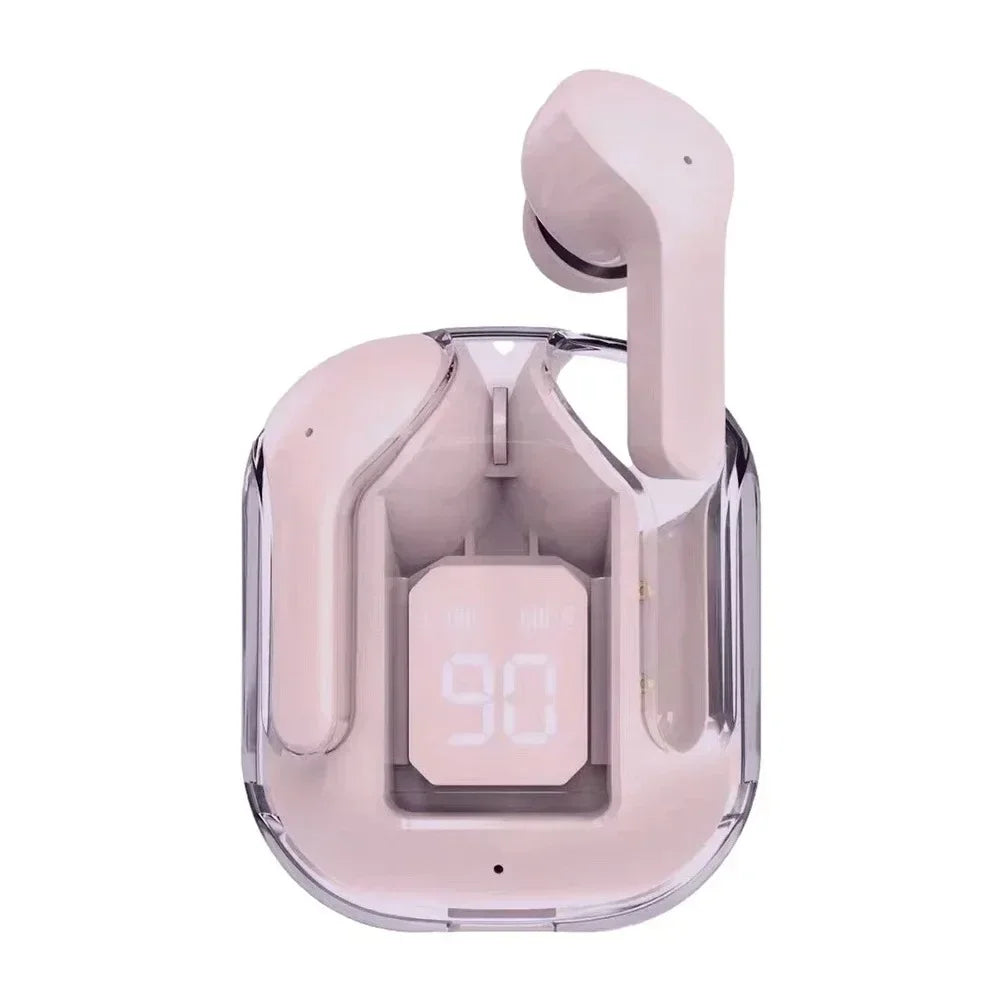 T2 Tws Wireless Bluetooth Headset Transparent Wireless Headphones Power Digital Display Stereo Sound Earphones for Smartphones