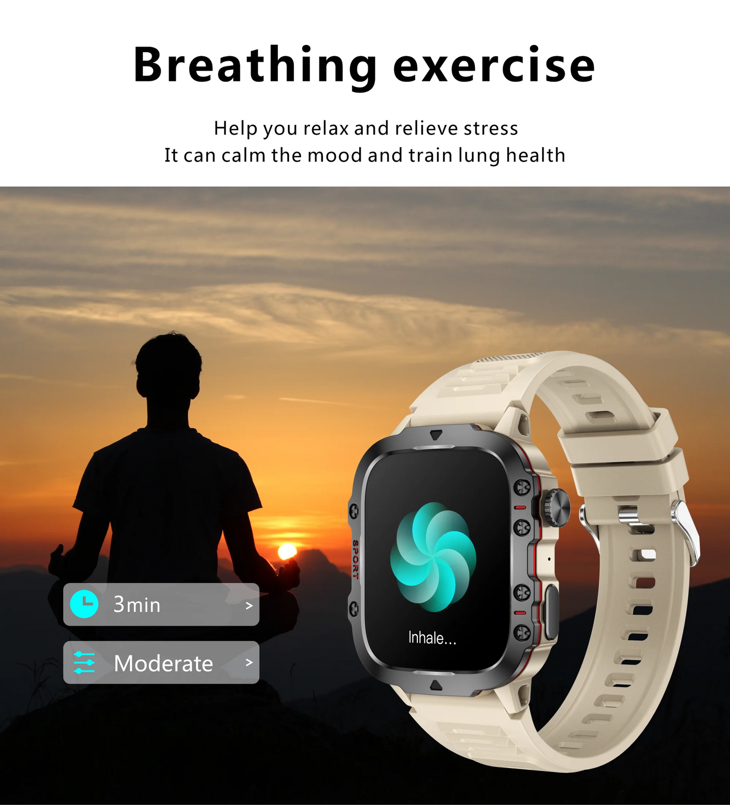 New Original Rugged Military Men Smart Watch Bluetooth Call Fitness Clock 3ATM IP68 Waterproof Sports Smartwatch for Android iOS