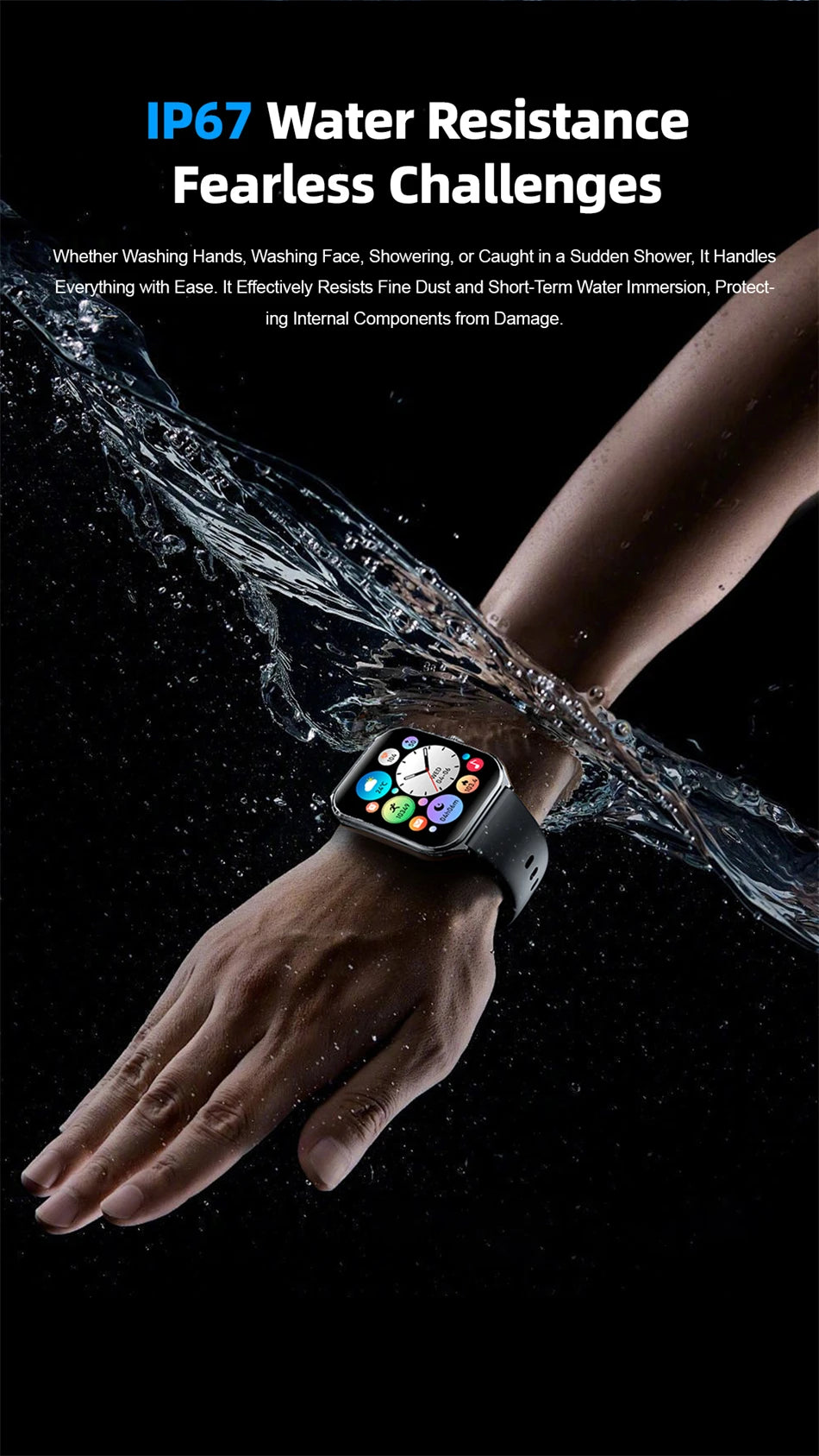 2025 New Ultra Thin Smart Watch Men 1.96"AMOLED 368*448 HD Display Always Show Time Health Monitor Waterproof BT Call Smartwatch