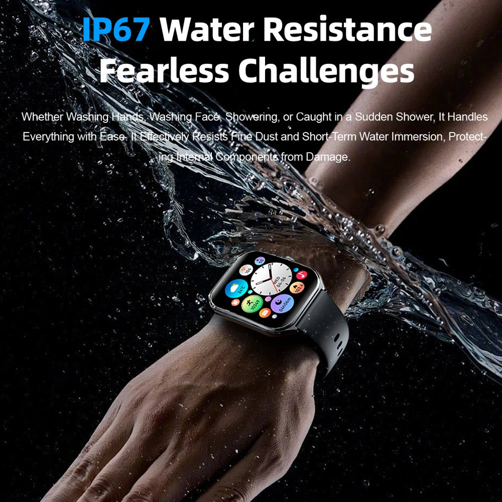 2025 New Ultra Thin Smart Watch Men 1.96"AMOLED 368*448 HD Display Always Show Time Health Monitor Waterproof BT Call Smartwatch