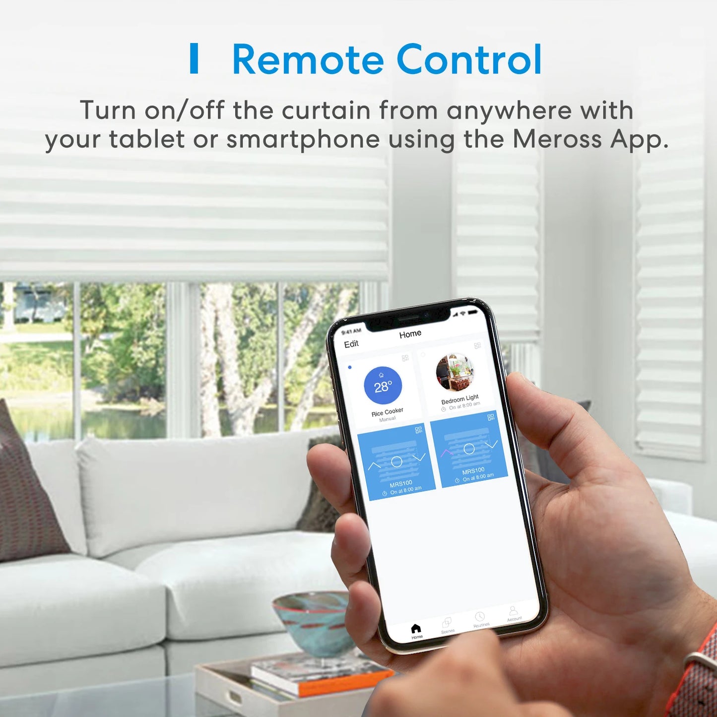 Meross HomeKit WiFi Roller Shutter Switch Smart Curtain Blind Motor Backlight Style Work with Siri Alexa Google Home SmartThings