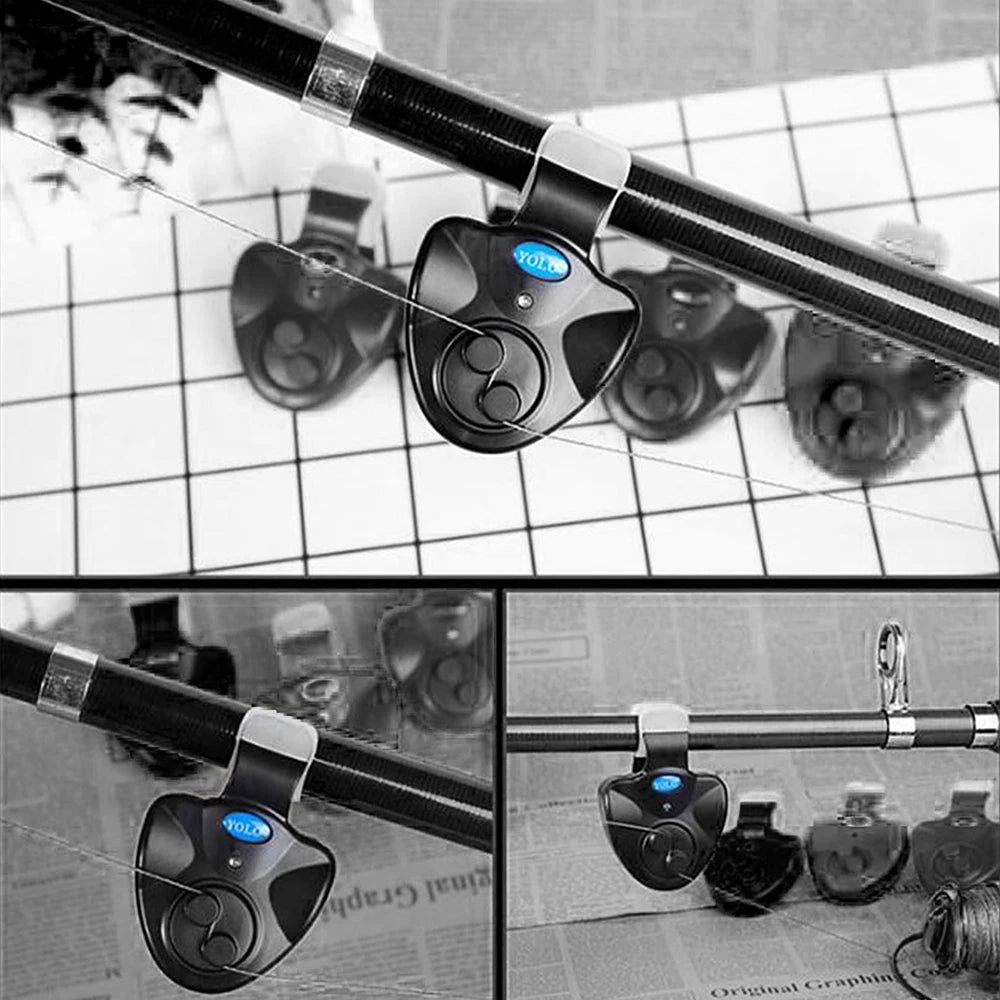 FLYSAND Fishing Fish Bite Alarm Electronic Buzzer on Fishing Rod with Loud Siren Daytime Night Indicator With Battery