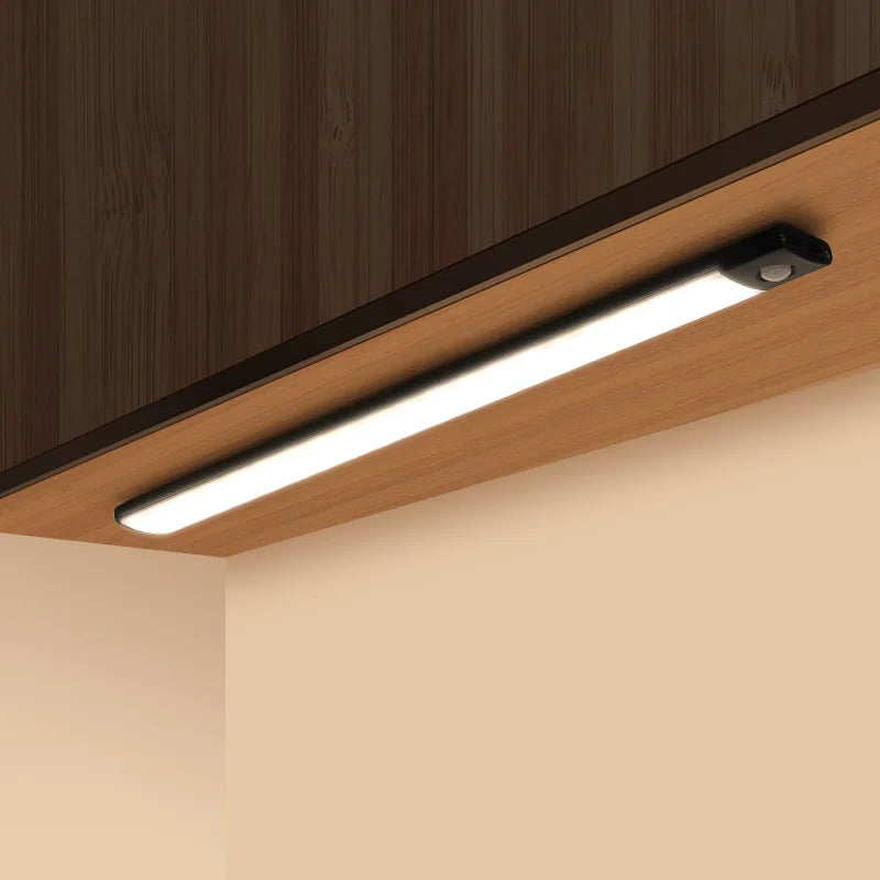 1PC 40CM LED motion sensor cabinet lighting rechargeable kitchen counter lighting, wireless magnetic night lights in the hallway