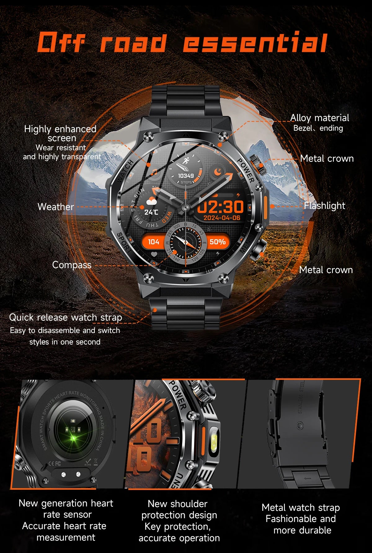 LIGE New Smart Watch Men 800mAh Ultra Long Battery Life Waterproof Outdoor Sport Watches Bluetooth Call Military Smartwatch 2025