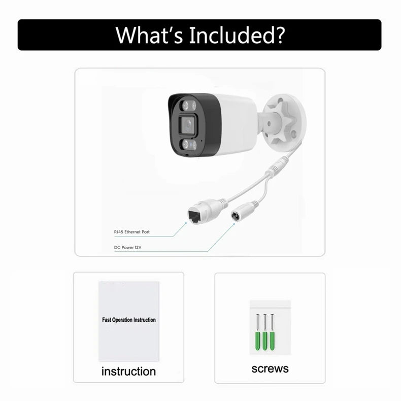 XM 5Mp AI Ip Camera Poe Cctv Security Camera H.265+ Outdoor Waterproof Audio Video Surveillance For Nvr System Xmeyepro