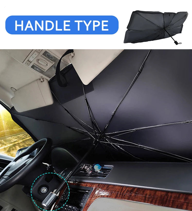 Car Sunshade Windshield Umbrella Front Sun Shade Parasol Foldable Summer Protection Car Seat Heat Insulation Car Accessories