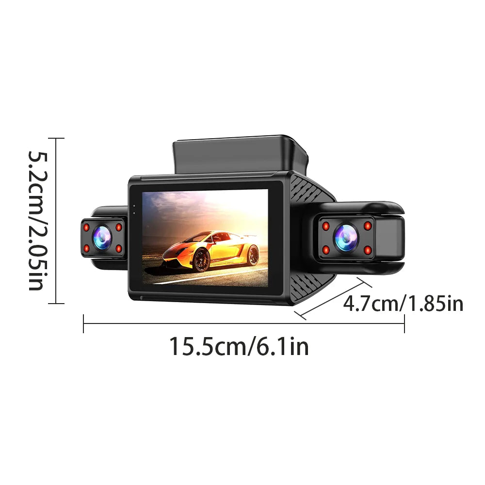 4CH Hidden Dash Cam WiFi APP Car DVR 360° Parking Monitor Night Vision WDR Loop Recording G-Sensor Motion Detection Blackbox