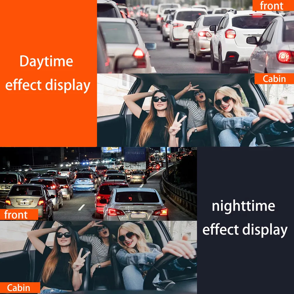 4CH Hidden Dash Cam WiFi APP Car DVR 360° Parking Monitor Night Vision WDR Loop Recording G-Sensor Motion Detection Blackbox