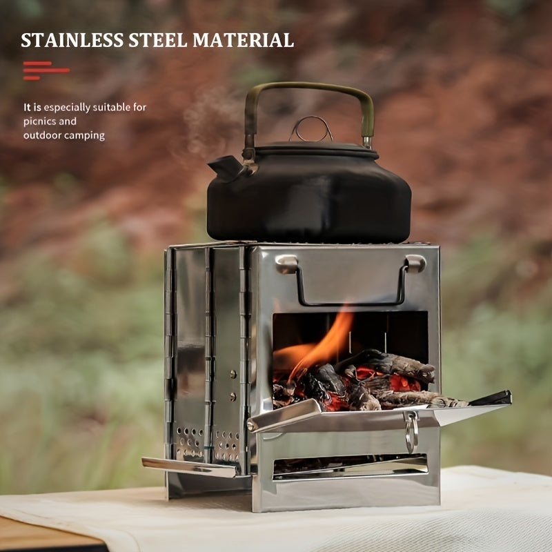 Encounter The Wonderful Outdoors, Starting From Owning An Integrated Folding Mini Stainless Steel Charcoal Stove.