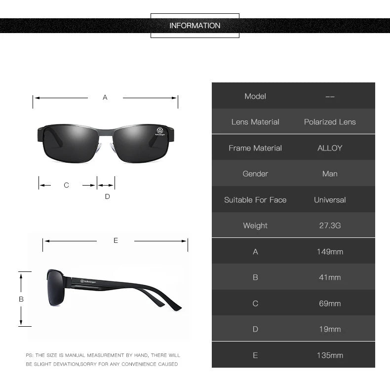 Volkswagen R Line GTI Golf Touareg Jetta Polo Magotan Tiguan Arteon Passat Car High End Luxury Sunglasses UV Protection Goggles