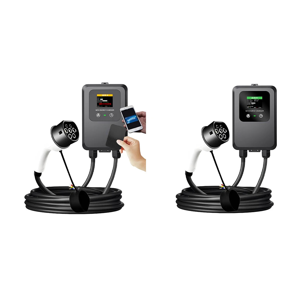 EV Wallbox 5M 7KW 32A Charging Station Car Home EV Wallbox Electric Car EV Wallbox With 5M Cable Color Screen