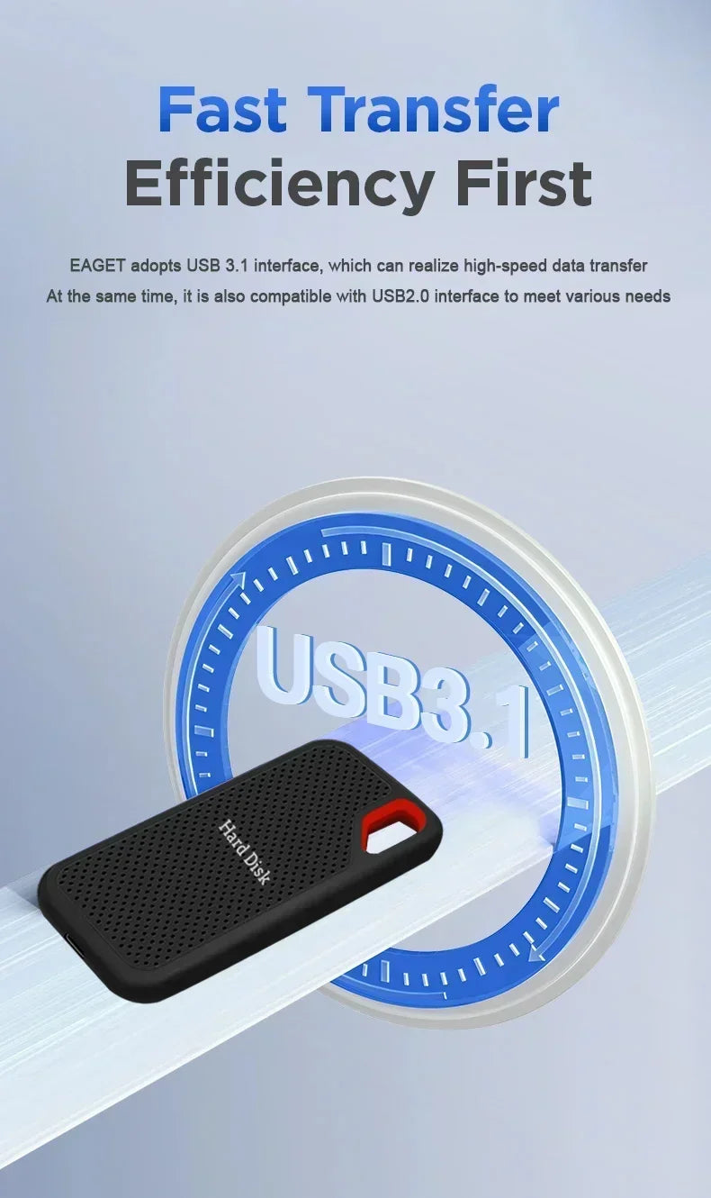 2025 Original SSD Hard Disk 1TB External Hard Drive 2TB Mobile Drive Hard Disk High Speed  for Laptop/Computer/PC ssd 2tb