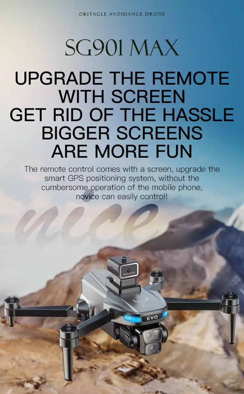 Xiaomi SG901 MAX GPS Drone Professional 8K Aerial HD Avoiding Obstacle with Large Screen Remote Control Folding Brushless Drone