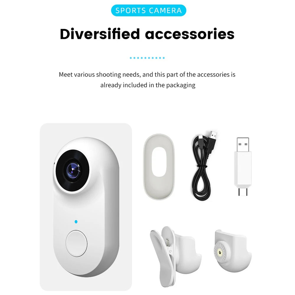 BOBLOV W4 2K Mini Body Camera Wearable 64GB Camera 360°Rotatable Clip & Magnetic Clip 800mAh Battery recording Cam For Outdoors