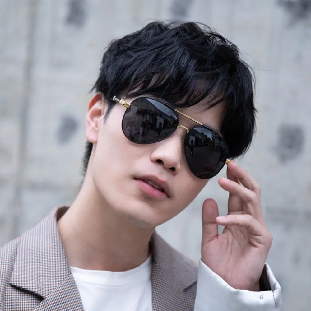 Aviator Sunglasses for Men Polarized Original Classic UV400 Light Frame UV Protection Mens Sun Glasses Sun Protection Fishing Sh