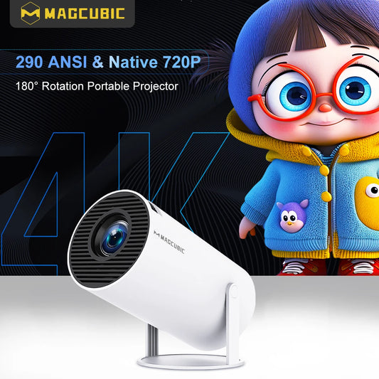 Transpeed 4K Wifi6 HY300 Pro Projector Android 11 290 ANSI Dual WIFI Allwinner H713 BT5.0 720P Home Cinema Outdoor Portable