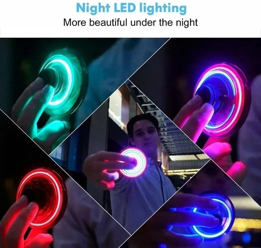 NEW LED Flying UFO Spinner Fingertip, Upgrade Flight Helicopter Gyro Flyorb Hover Ball, Mini Drone Aircraft Toy, Christmas Gift