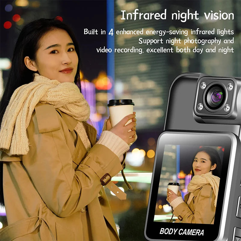 4K HD WiFi Mini Camera Portable Digital Video Recorder Color Screen Wearable Camera Night Vision Police Cam Small Bike Camcorder