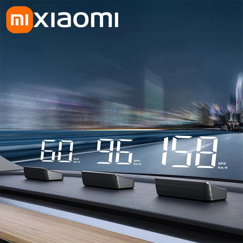 Xiaomi In-vehicle Speedometer HUD Head Up Display Digital Speed Mete GPS Compass Multifunctional Car Windshield Projector NEW