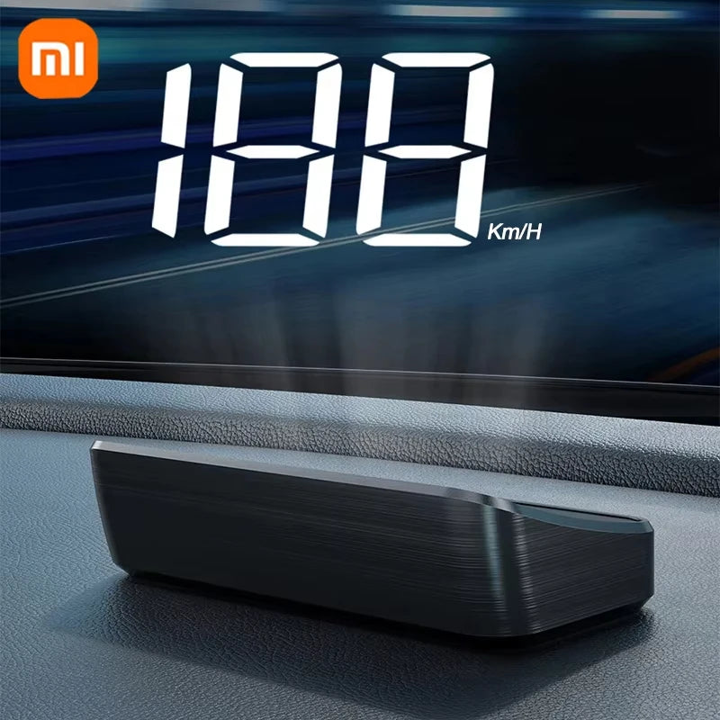 Xiaomi In-vehicle Speedometer HUD Head Up Display Digital Speed Mete GPS Compass Multifunctional Car Windshield Projector NEW