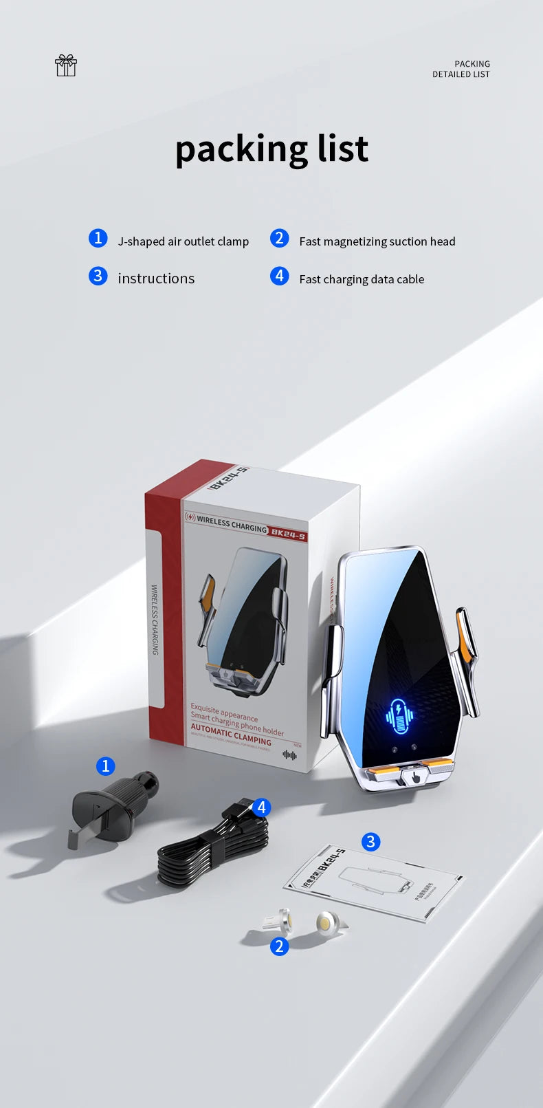 New Max 66W Magnetic Car Phone Holder 15W Wireless Charging Infrared Sensing Touch Control for iPhone Andorid Car Air Vent Mount