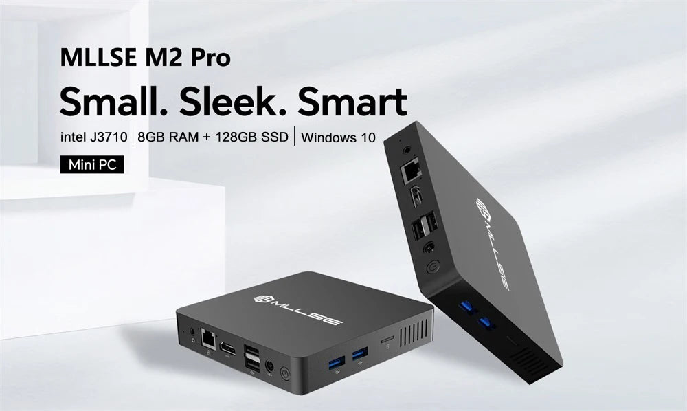 MLLSE Mini PC M2 Air Intel Gemini Lake N4000 Intel J3710 Windows 11 6GB RAM 128GB ROM Dual-Band WiFi Bluetooth USB Mini Computer